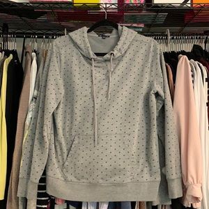 Gap diamond polka dot hoodie gray medium